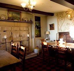 Seating area inside the pub